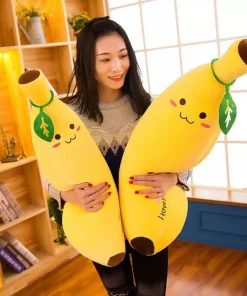 Thú gấu nhồi bông, Gối Ôm Hình Quả Chuối size 25-45-60cm Siêu Dễ Thương Mềm Mịn